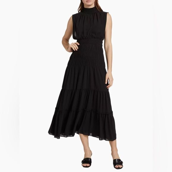 Derek Lam 10 Crosby Sleeveless Tiered Midi-Dress size 10 - Picture 2 of 16